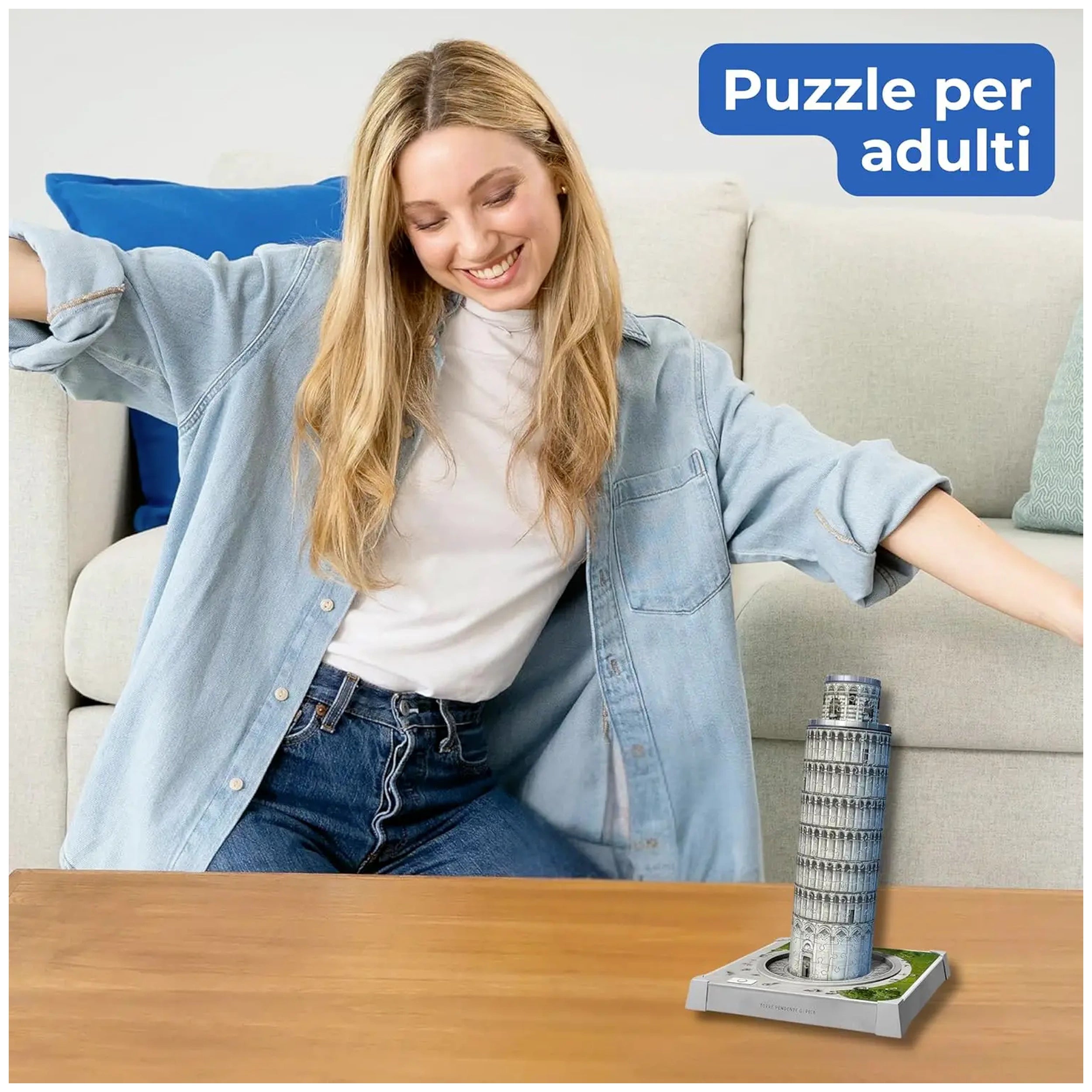 Ravensburger - Iconics Puzzle 3D Torre Inclinada de Pisa Edición LED 231 Pzs - Puzzles