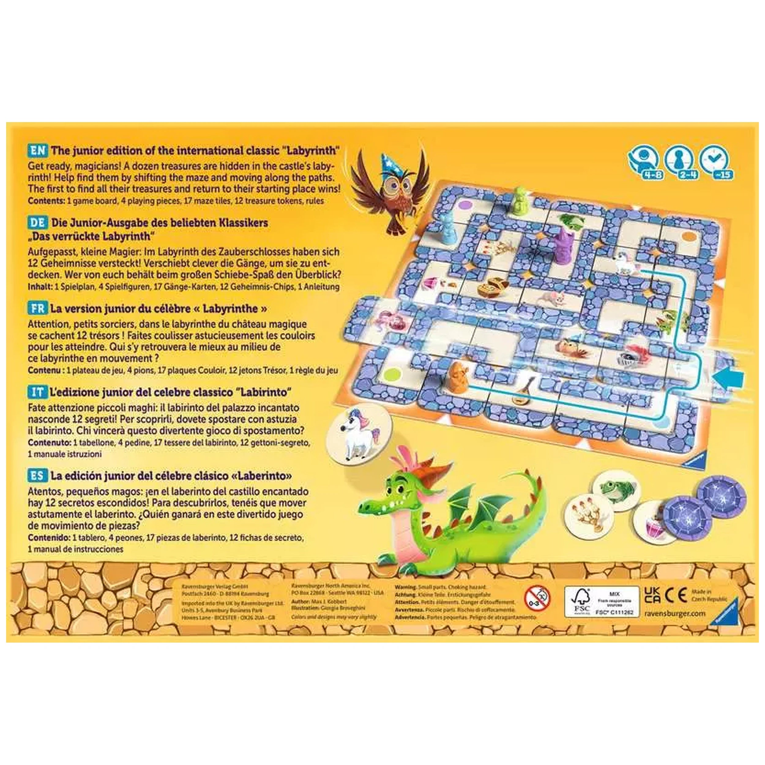 Ravensburger - Laberinto Junior - Juego de Mesa - Instrucciones en Varios Idiomas