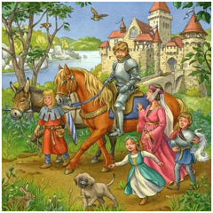Ravensburger - Torneo de Caballeros en la Edad Media - 3x49 Piezas - Rompecabezas