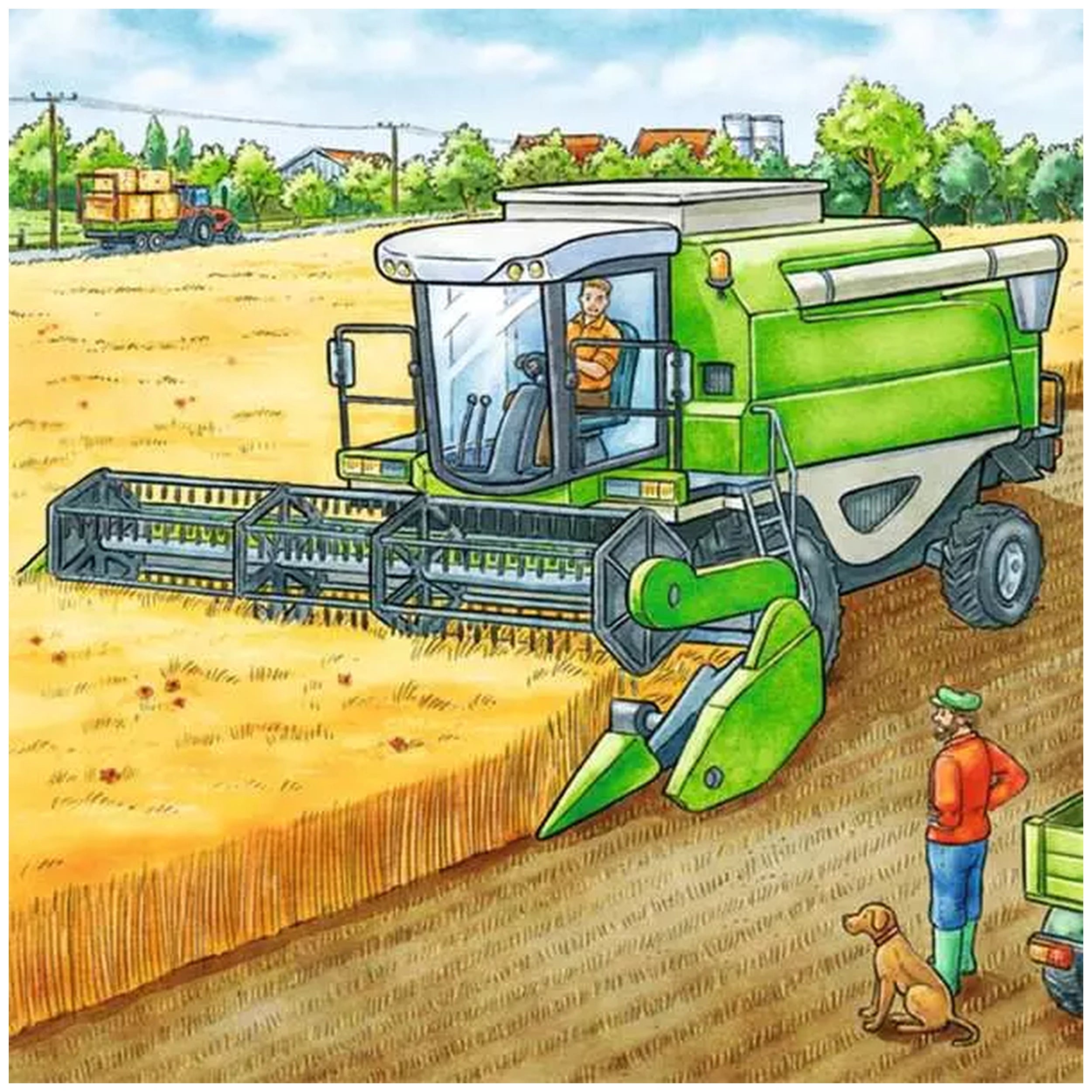 Ravensburger - Maquinaria Agrícola Grande - 3x49 Piezas - Rompecabezas