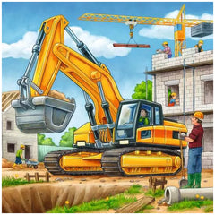 Ravensburger - Grandes Vehículos de Construcción - 3x49 Piezas - Rompecabezas