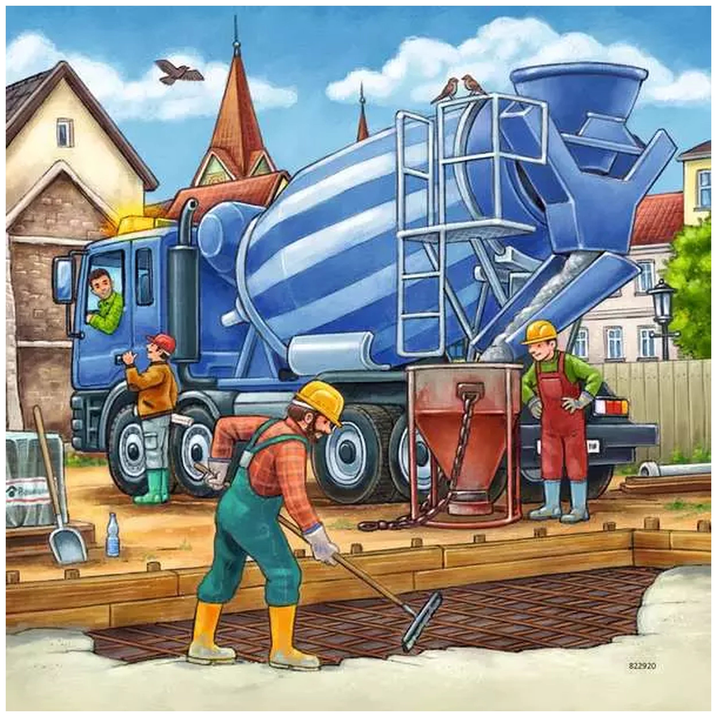 Ravensburger - Grandes Vehículos de Construcción - 3x49 Piezas - Rompecabezas