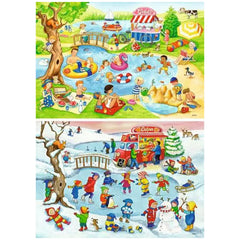 Ravensburger - Tiempo de Ocio en el Lago - 2x24 Piezas - Puzzles