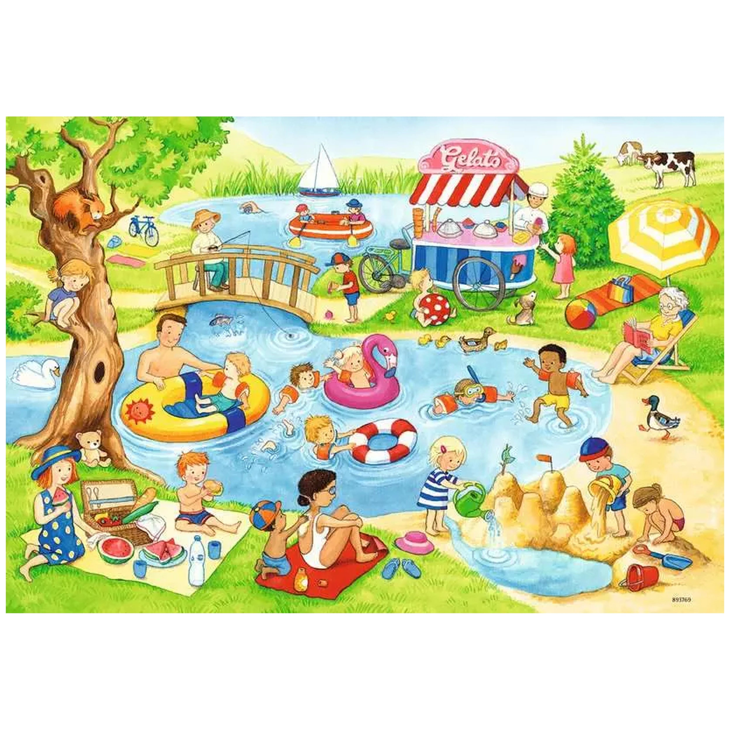 Ravensburger - Tiempo de Ocio en el Lago - 2x24 Piezas - Puzzles