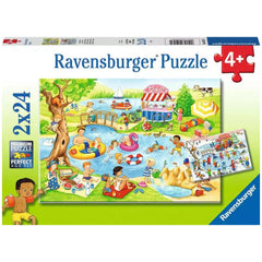 Ravensburger - Tiempo de Ocio en el Lago - 2x24 Piezas - Puzzles