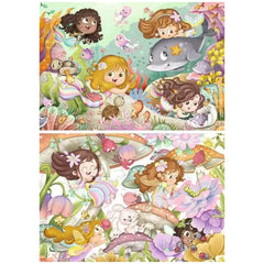 Ravensburger - Pequeñas Hadas y Sirenas - 2x12 Piezas - Rompecabezas