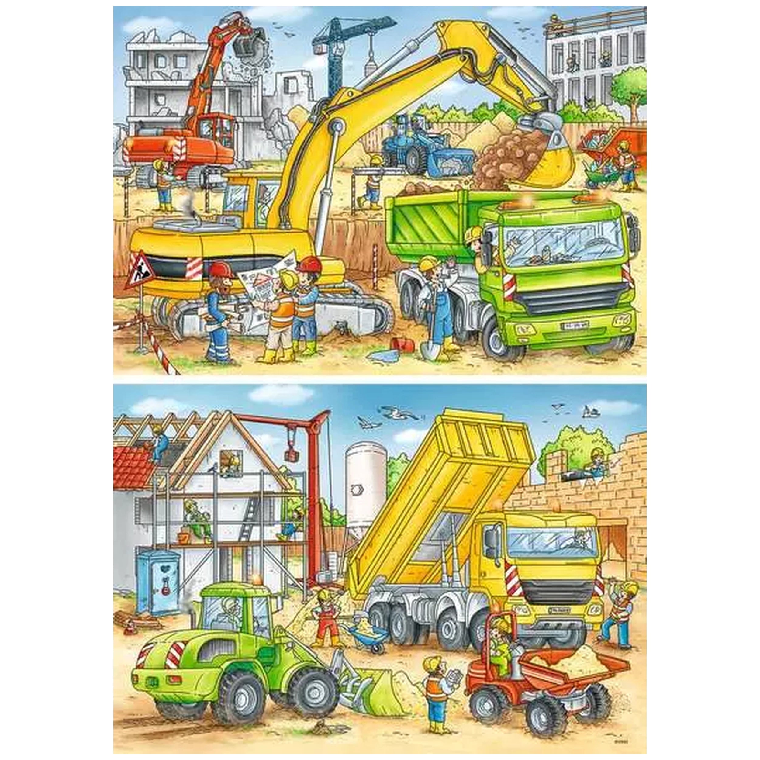 Ravensburger - Mucho que hacer en la obra - 2x24 piezas - Puzzles