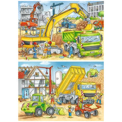 Ravensburger - Mucho que hacer en la obra - 2x24 piezas - Puzzles
