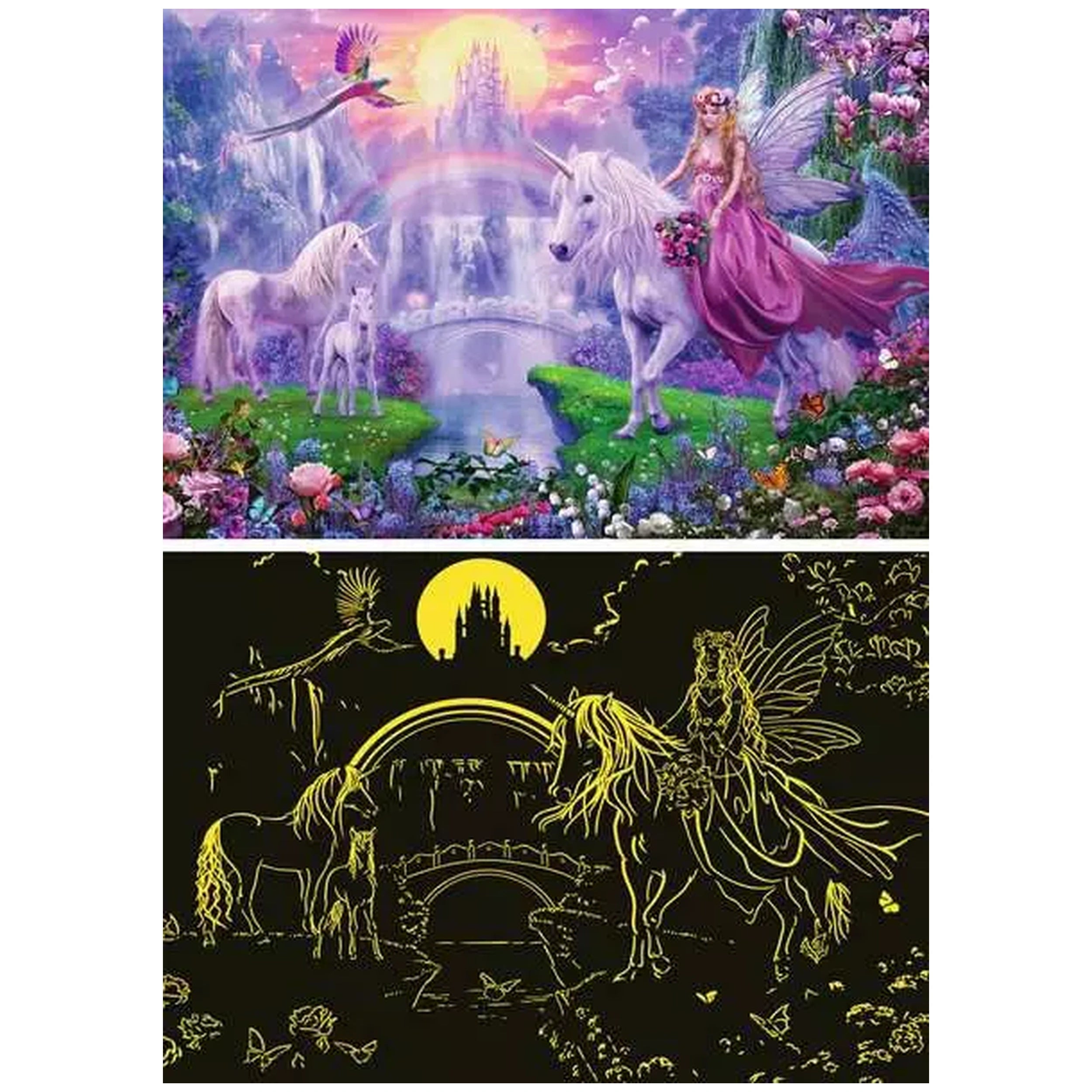 Ravensburger - Noche mágica de unicornios - 200 piezas - Rompecabezas