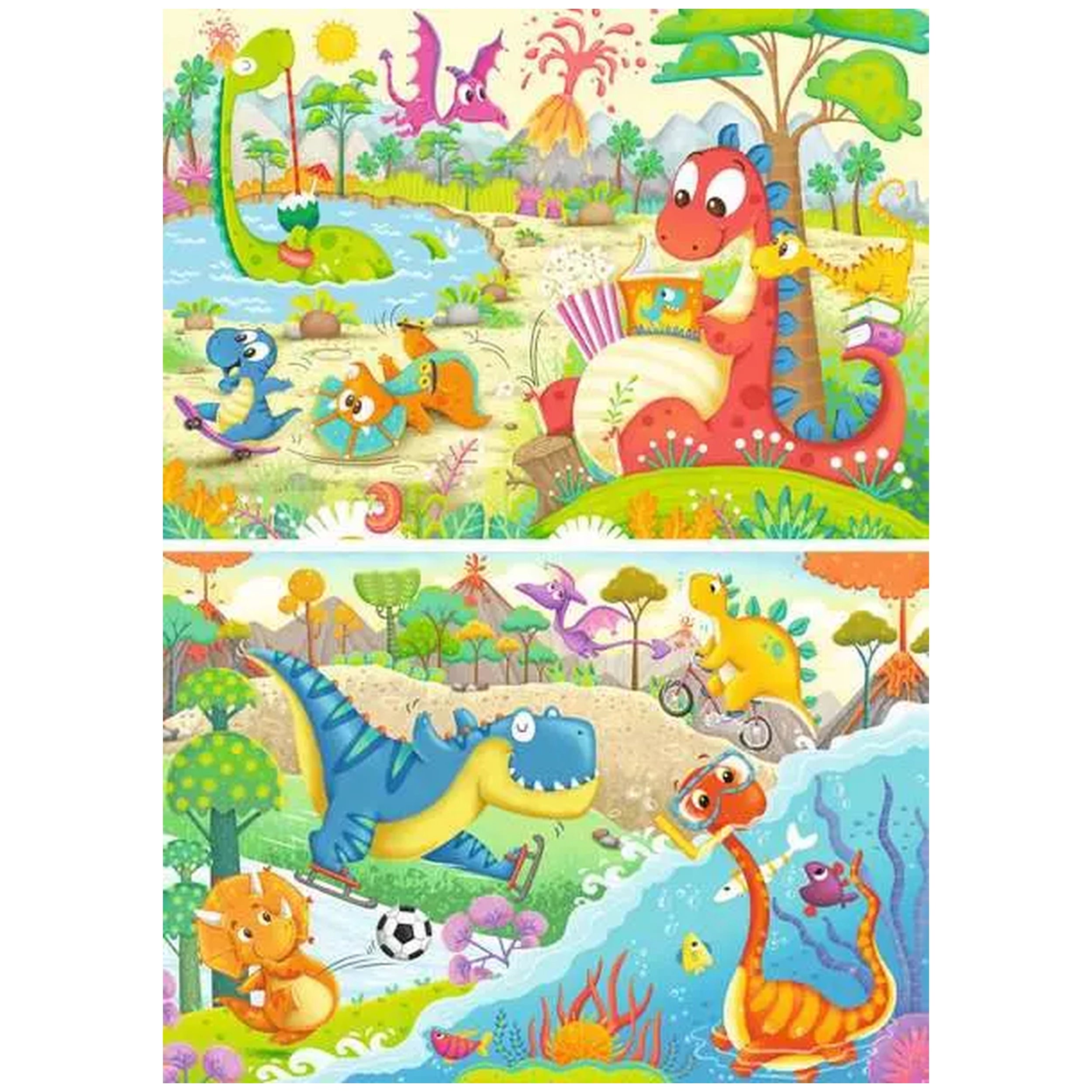 Ravensburger - Mis Dinosaurios Favoritos - 2x12 Piezas - Rompecabezas