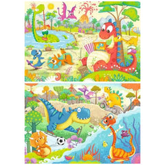 Ravensburger - Mis Dinosaurios Favoritos - 2x12 Piezas - Rompecabezas