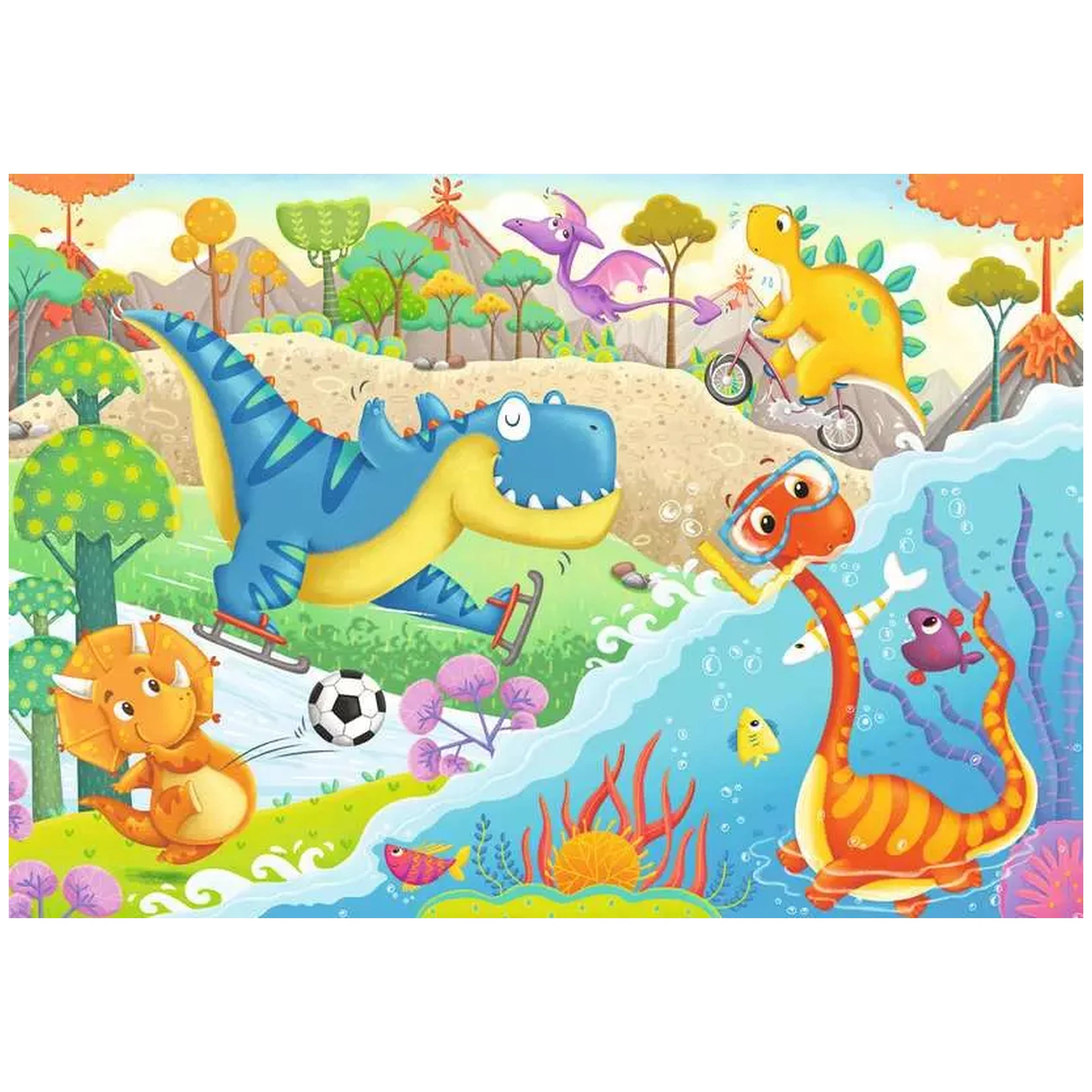 Ravensburger - Mis Dinosaurios Favoritos - 2x12 Piezas - Rompecabezas