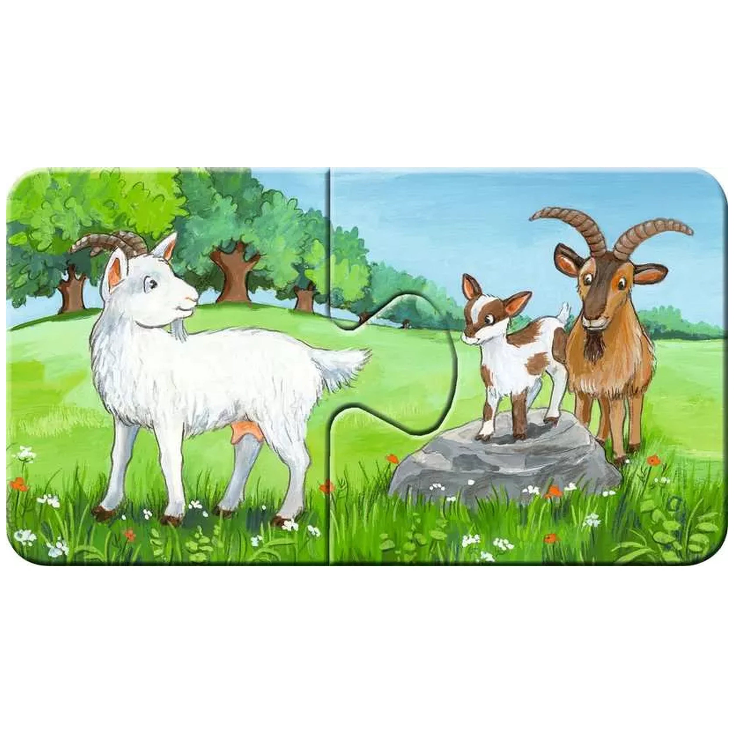 Ravensburger - Mis Primeros Rompecabezas - Familias de Animales en la Granja - 2X9 Piezas - Rompecabezas