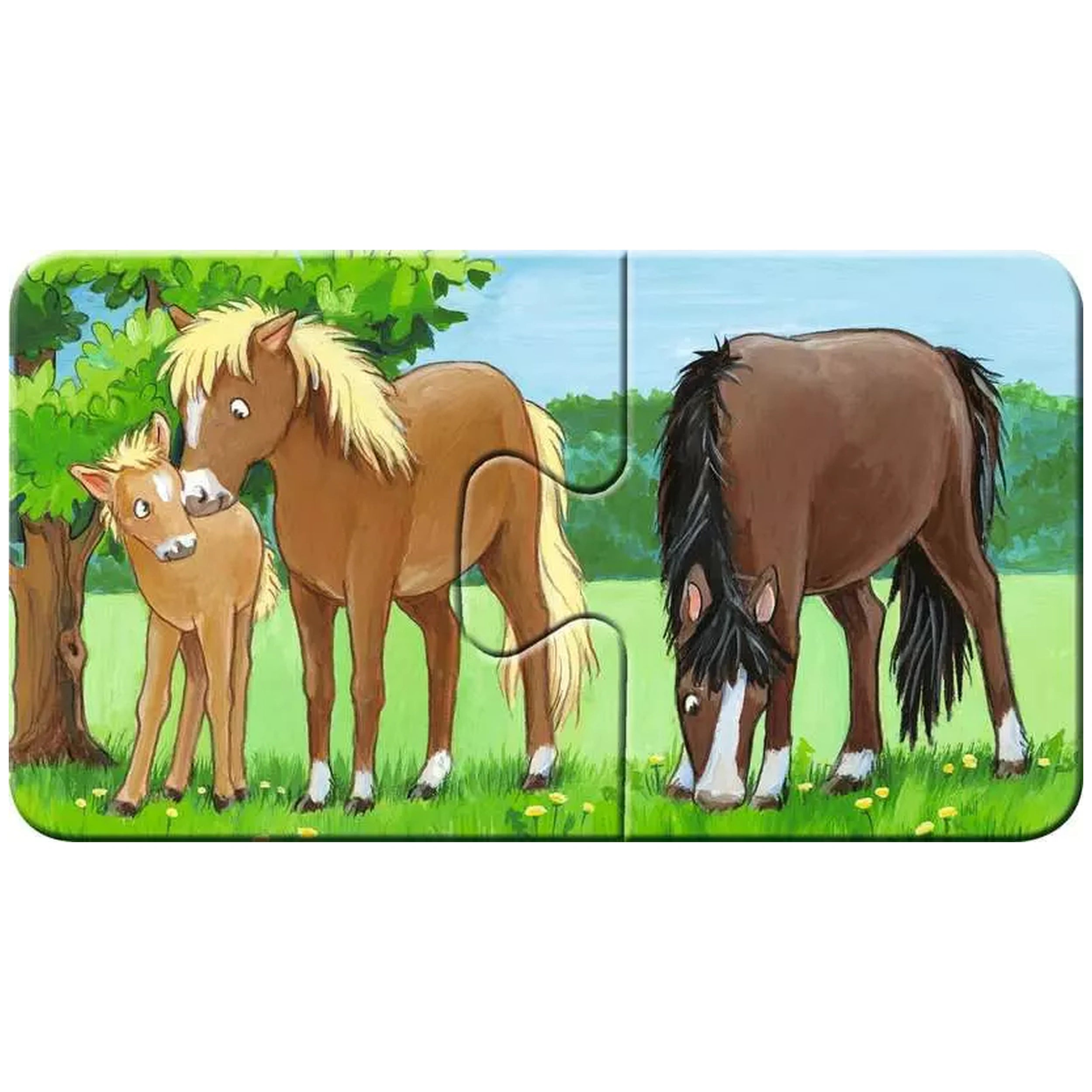 Ravensburger - Mis Primeros Rompecabezas - Familias de Animales en la Granja - 2X9 Piezas - Rompecabezas