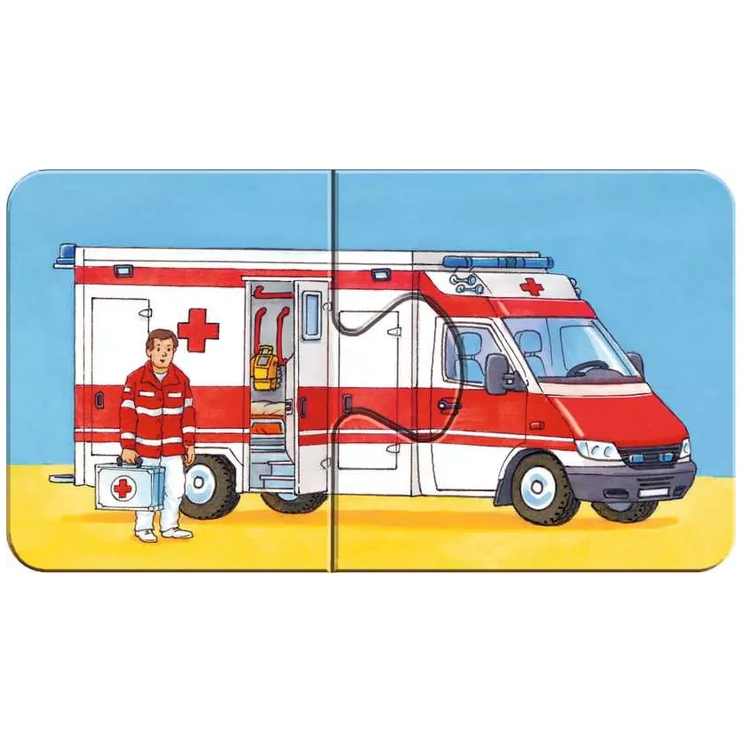 Ravensburger - Mis Primeros Rompecabezas - Vehículos de Emergencia - 9X2 Piezas - Rompecabezas