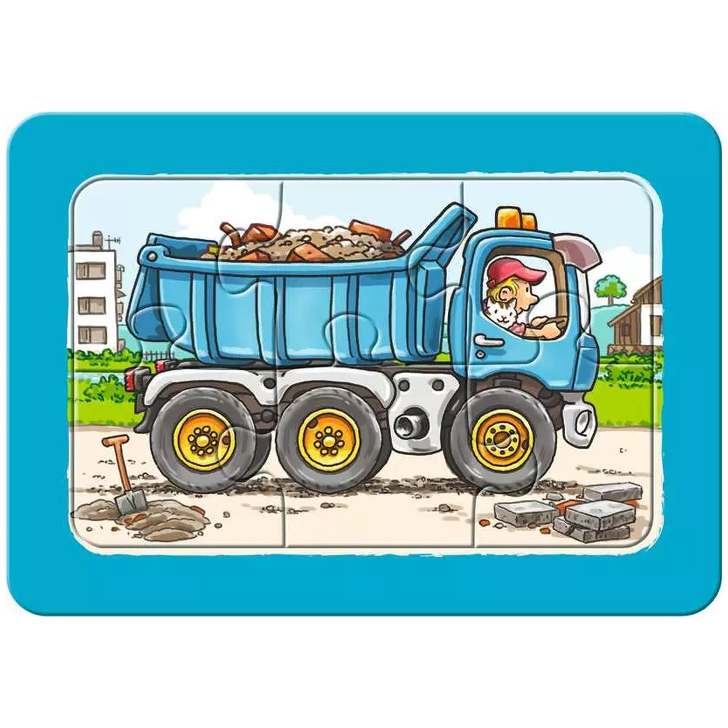Ravensburger - Mis Primeros Rompecabezas - Excavadoras, Tractores y Camiones de Volteo - 3X6 Piezas - Rompecabezas