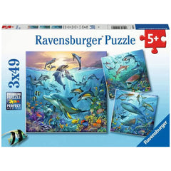 Ravensburger - Vida Silvestre Oceánica - 3x49 Piezas - Rompecabezas