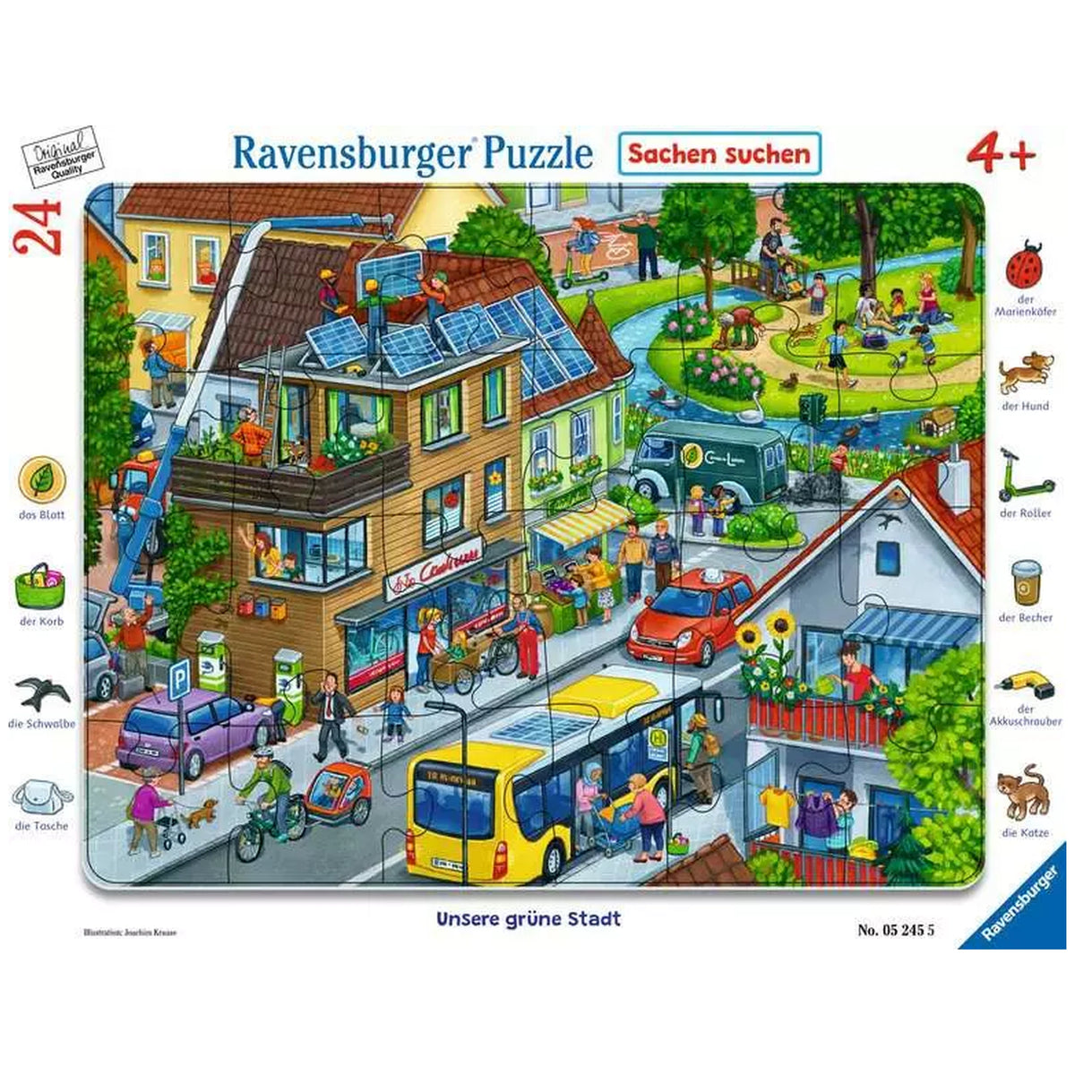Ravensburger - Nuestra Ciudad Verde - 24 Piezas - Rompecabezas Educativos
