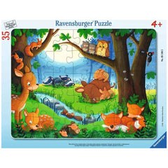 Ravensburger - Cuando los pequeños animales se van a dormir - 35 piezas - Puzzles