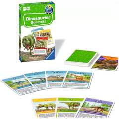 Ravensburger - Wieso? Weshalb? Warum? Dinosaurier Quartett - Juego de mesa - Edición alemana