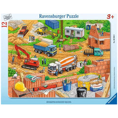 Ravensburger - Trabaja en el Sitio de Construcción - 12 Piezas - Rompecabezas