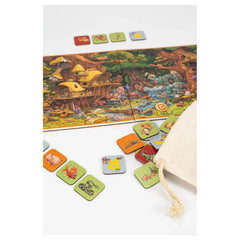 Red Glove - E come Elefante Educational Board Game Ages 3+ - Fun Alphabet & Object Search Game for 2-5 Players with Panoramic Boards and Letter Tiles - RG2087 - Italian Edition