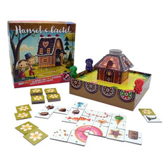 Red Glove - Hansel & Gretel Board Game for Kids & Families Ages 5+ - Fun Educational Cooperative Tile-Matching Game for 2-4 Players with Wooden Figures and Witch's House - RG2074 - Italian Edition