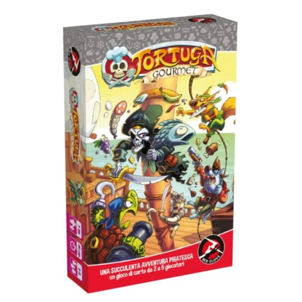 Red Glove - Tortuga Gourmet Board Game Ages 7+ - Fun Pirate Chef Set Collection Card Game for 2-5 Players with 110 Creative Recipe Ingredients - RG2060 - Italian Edition