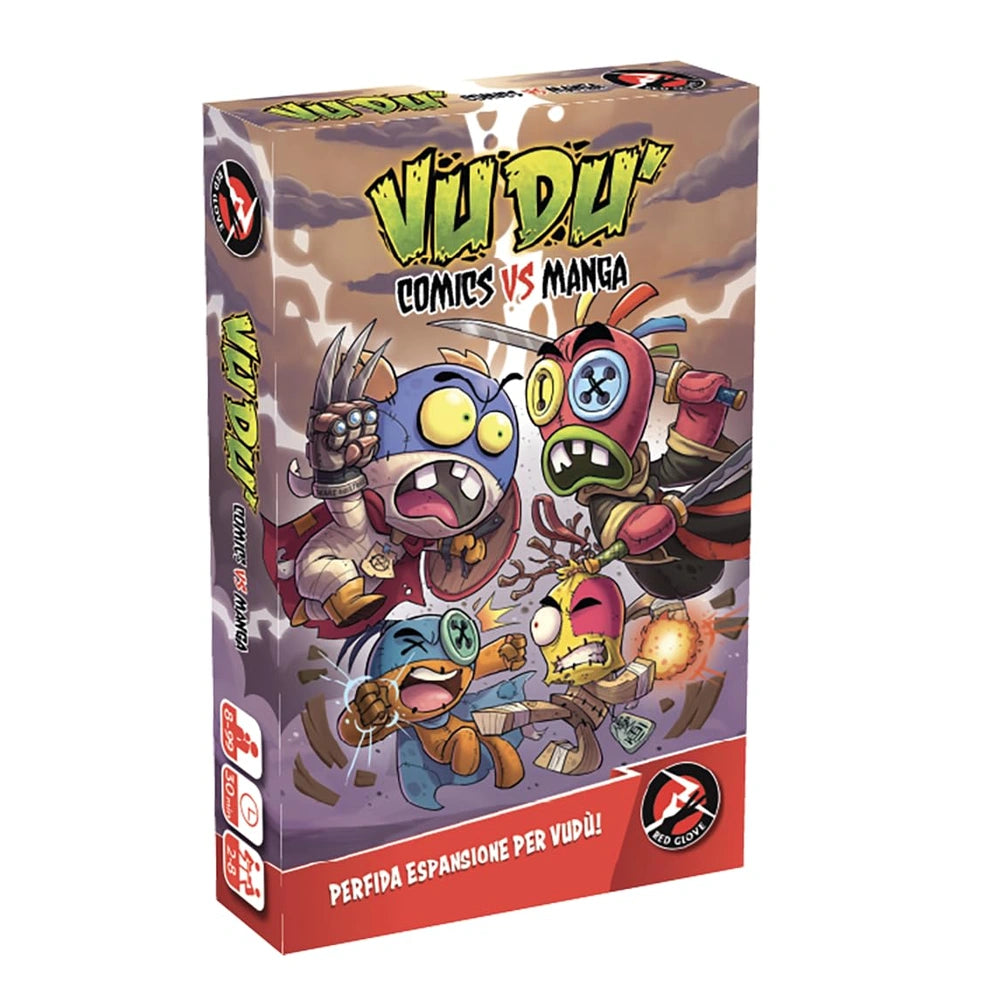 Red Glove - Vudù: Comics Vs Manga - Juegos de Cartas - 8+ - Expansión Divertida - RG20851 - Edición Italiana