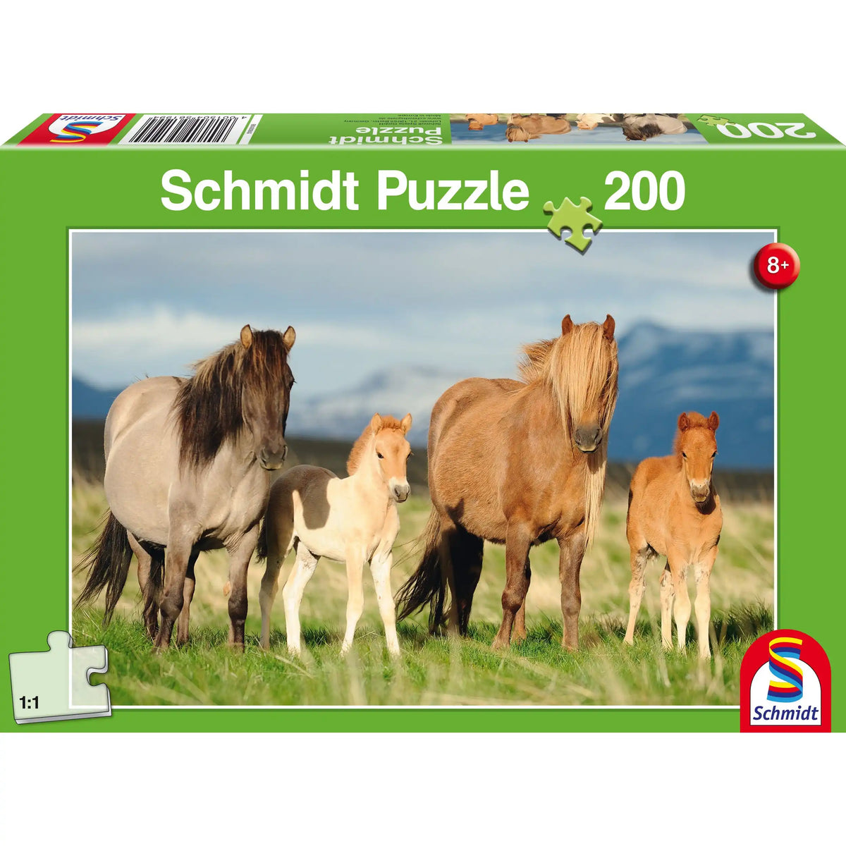 SCHMIDT SPIELE - Rompecabezas Familiar de Caballos de 200 Piezas - Puzzles