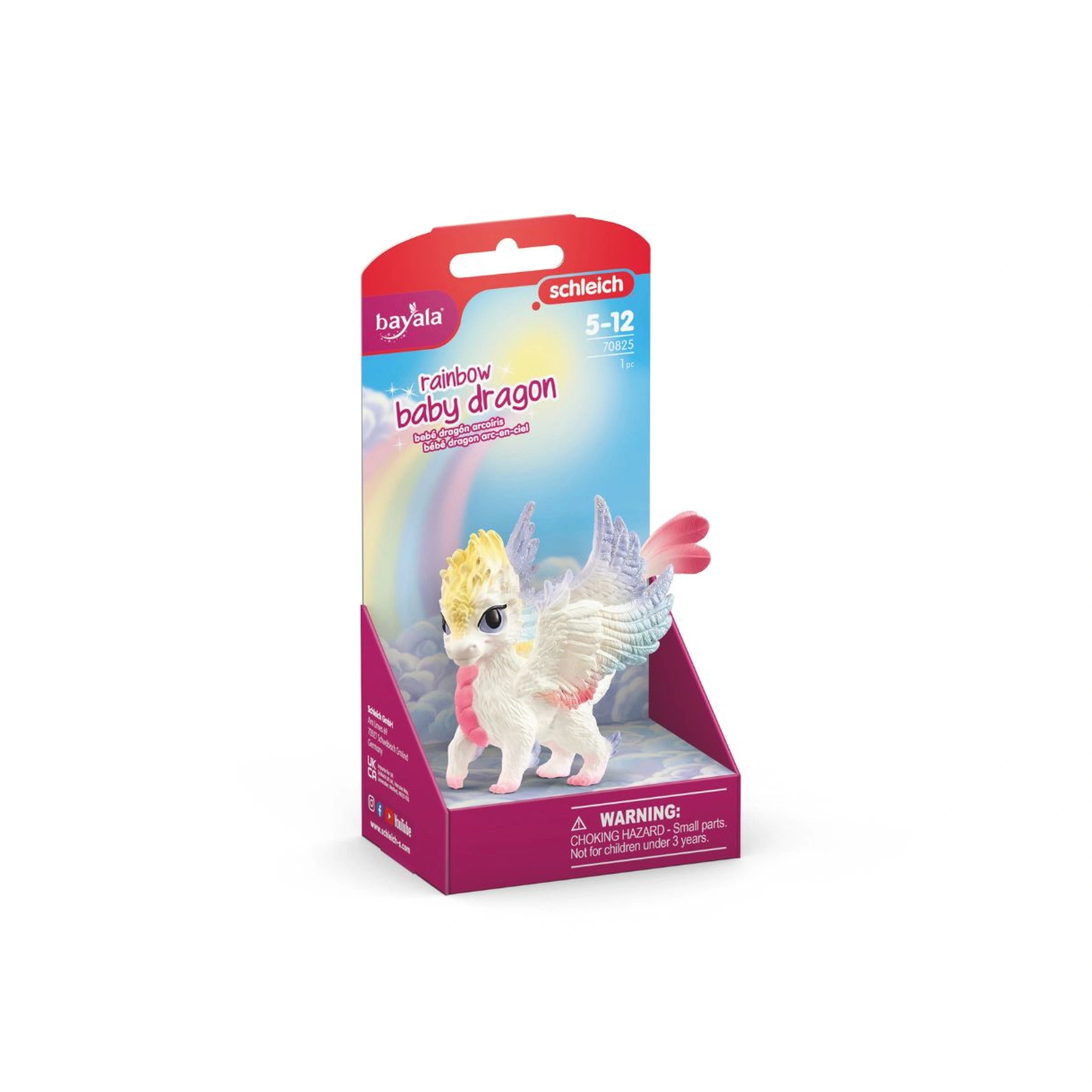 Schleich - Bayala - Dragón Bebé Arcoíris - Figuras de Acción y Juguetes - 70825
