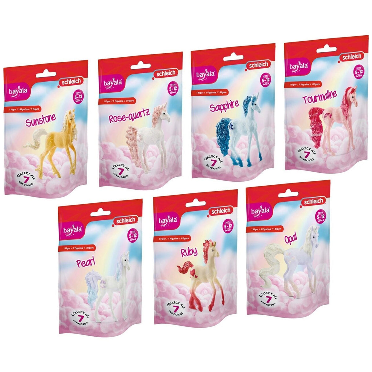 Schleich - Bayala - Cristales de Unicornio - Selección Aleatoria - Figuras de Acción y Juguete - 70641