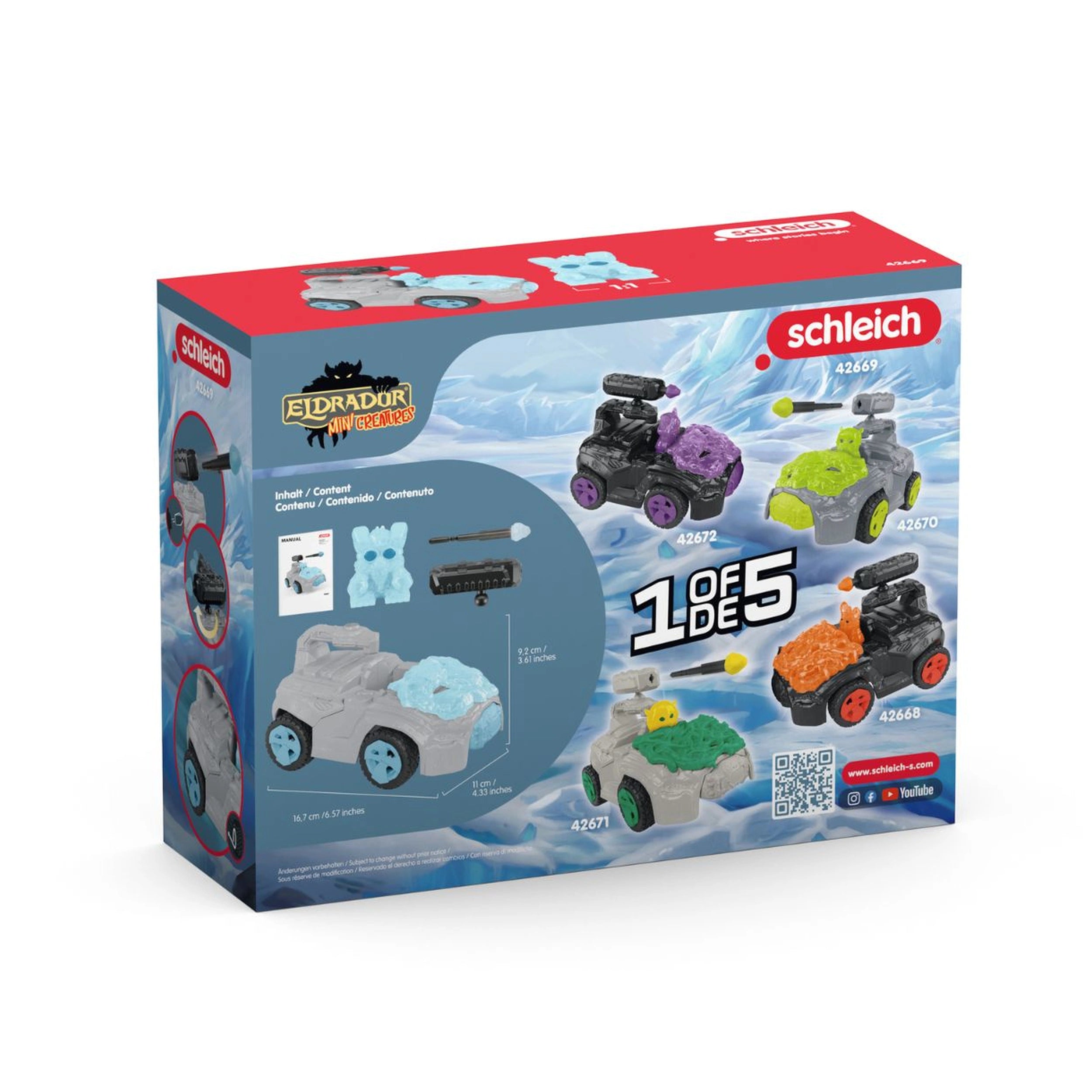 Schleich - Eldrador Creatures - Ice Crashmobile With Mini Creature - Action & Toy Figures - 42669
