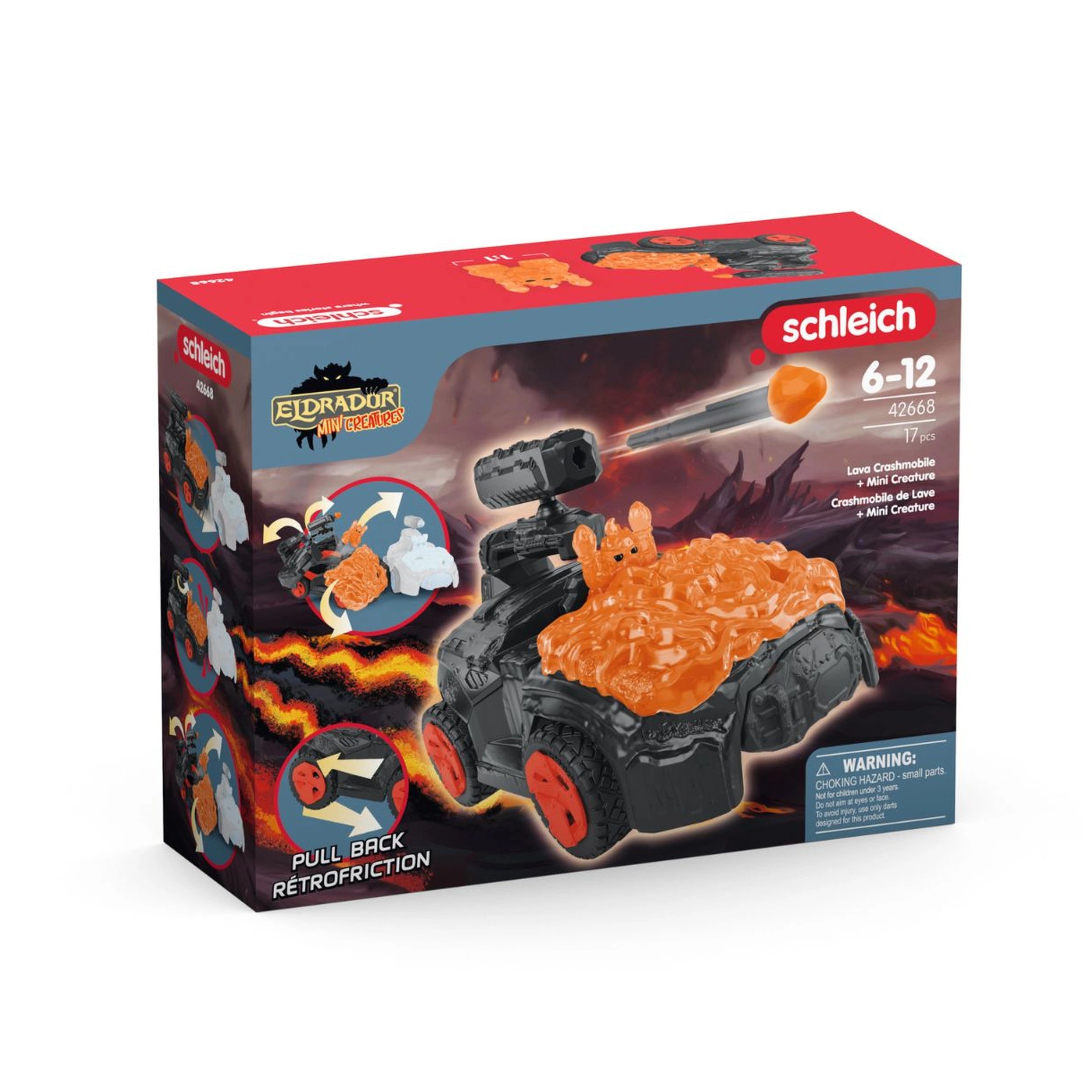 Schleich - Eldrador Creatures - Lava Crashmobile With Mini Creature - Action & Toy Figures - 42668