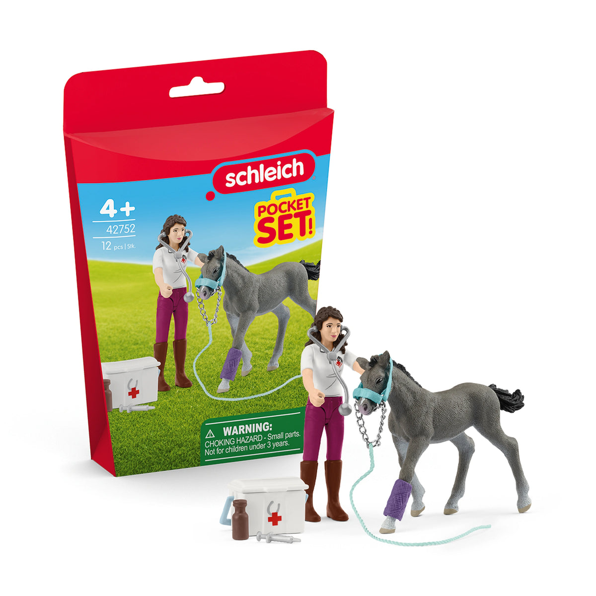 Schleich - Set de bolsillo Cuidado de Caballos - Juegos de Juguete