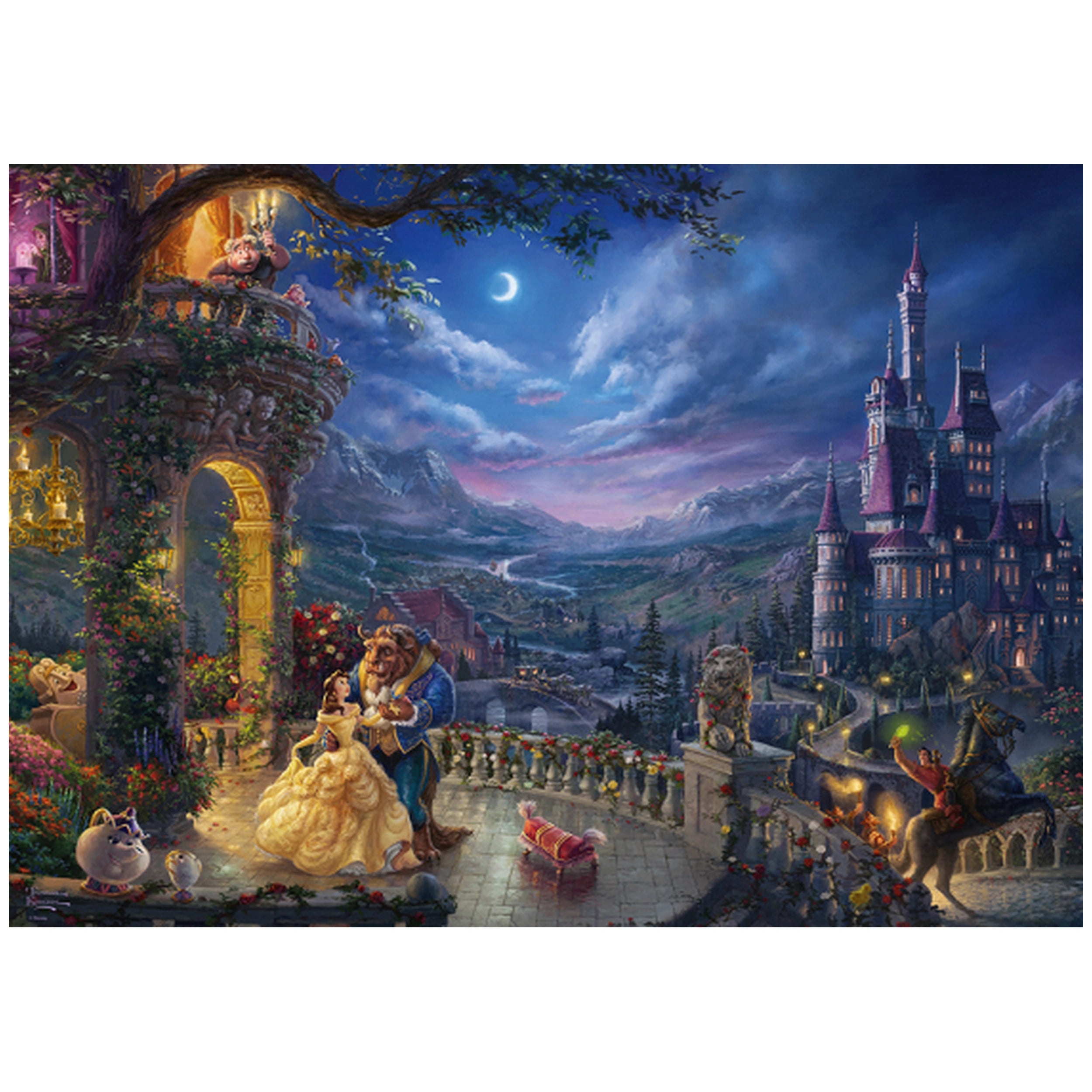 Schmidt Spiele - Disney, La Bella y la Bestia, Baile a la Luz de la Luna 1000 Pzs - Rompecabezas