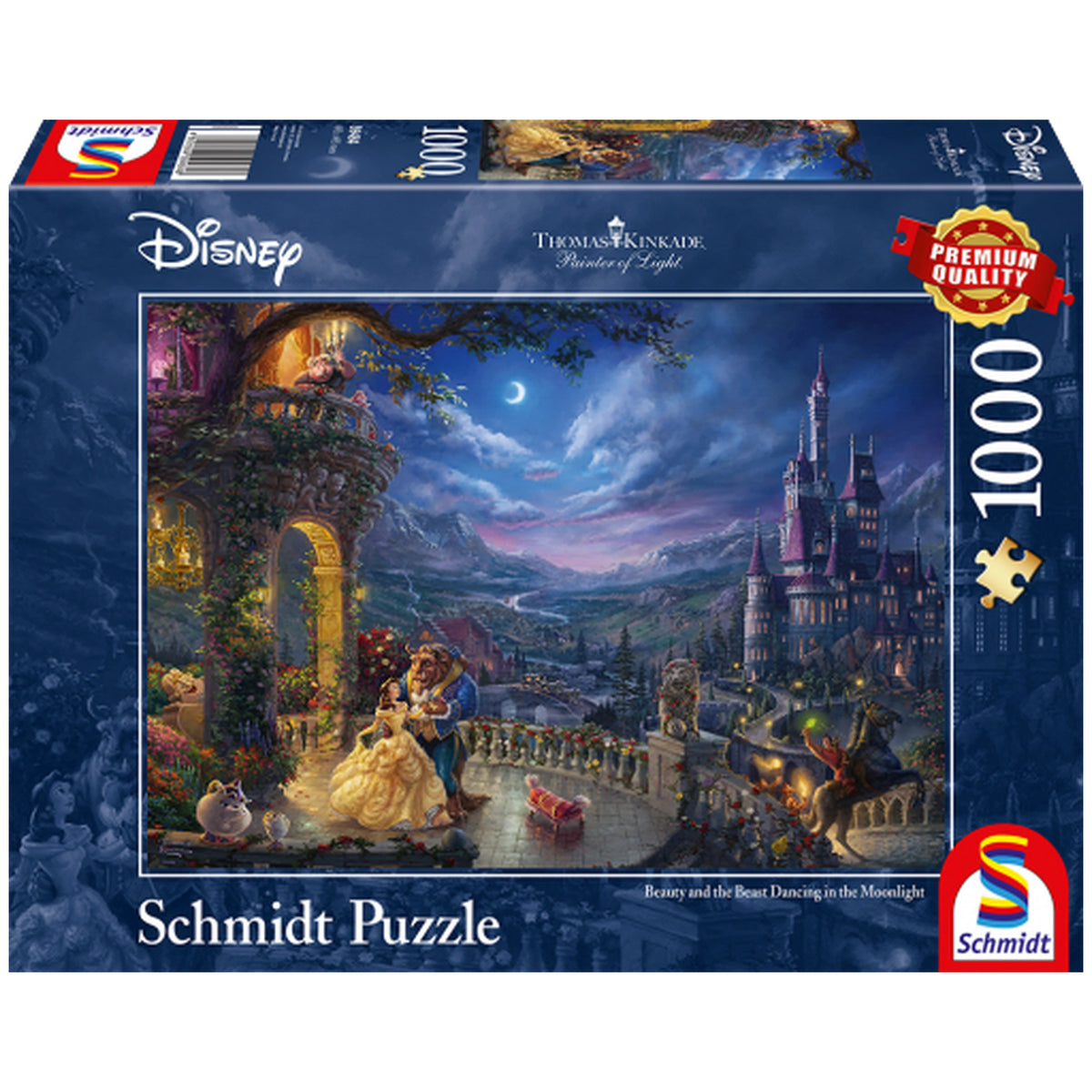 Schmidt Spiele - Disney, La Bella y la Bestia, Baile a la Luz de la Luna 1000 Pzs - Rompecabezas