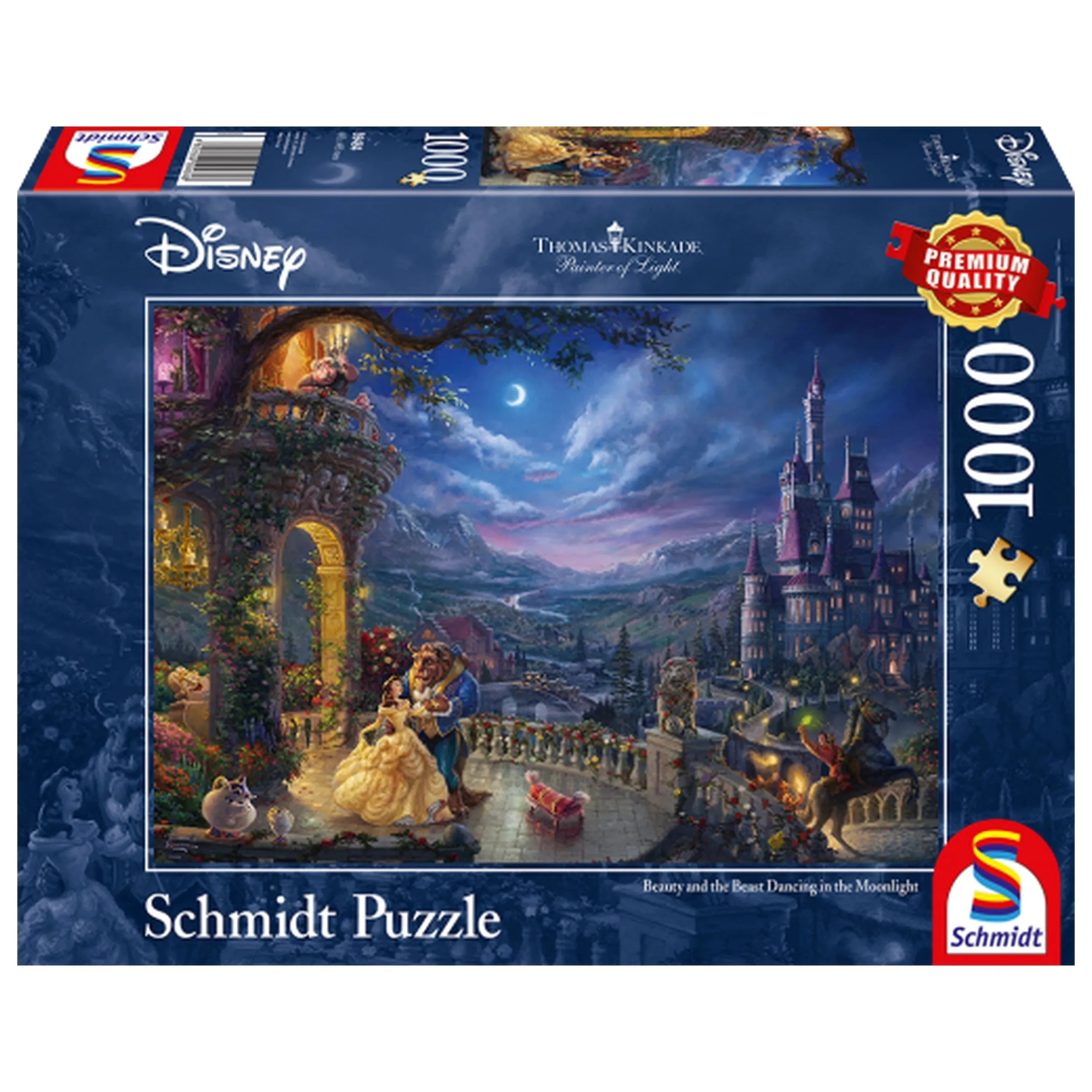 Schmidt Spiele - Disney, La Bella y la Bestia, Baile a la Luz de la Luna 1000 Pzs - Rompecabezas