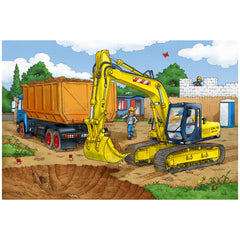 Schmidt Spiele - Excavadora 40 Pzs y Siku Vehículo de Juego - Rompecabezas