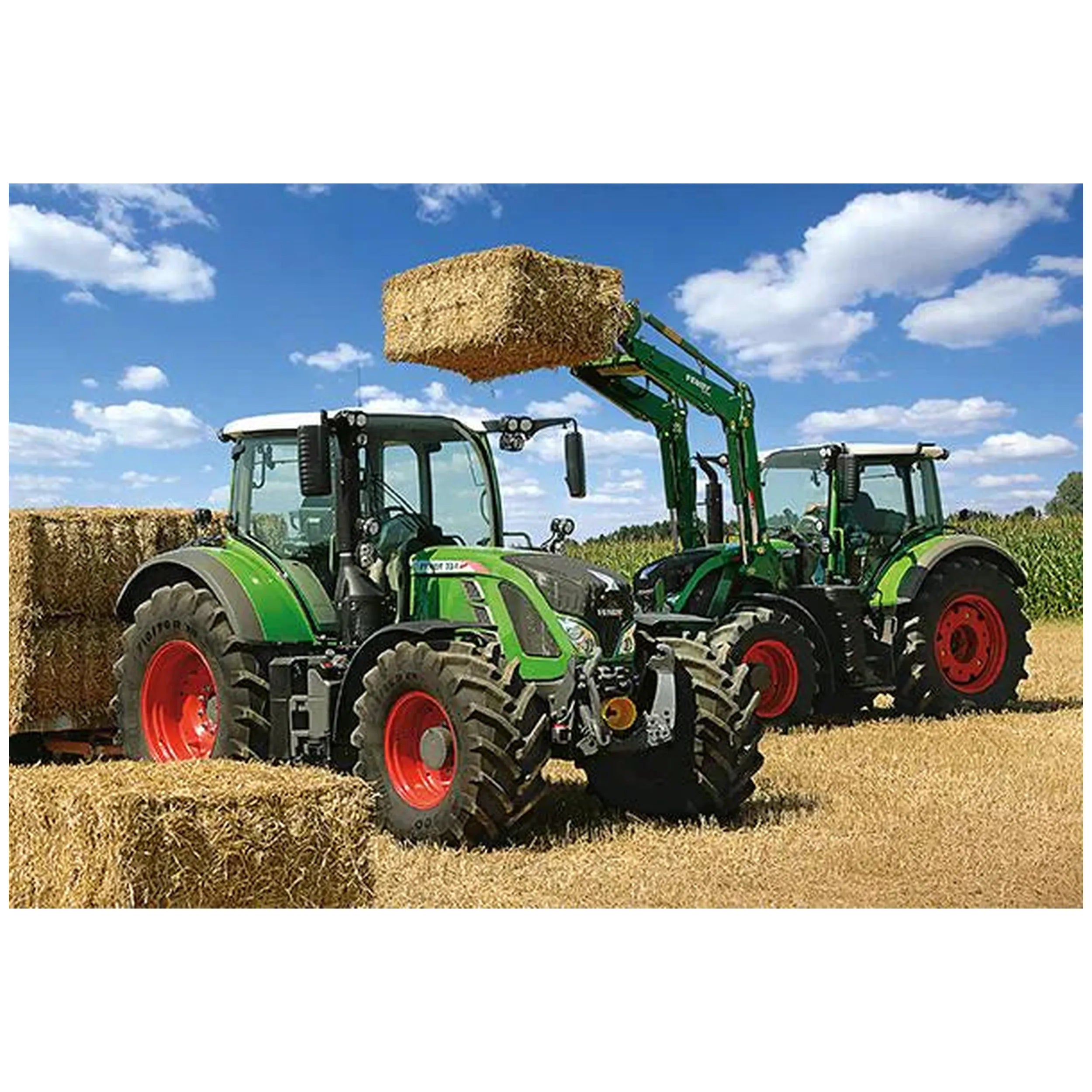Schmidt Spiele - Fendt 724 Vario, Fendt 716 Vario with front loader Cargo 4x85 100 Pcs - Puzzles