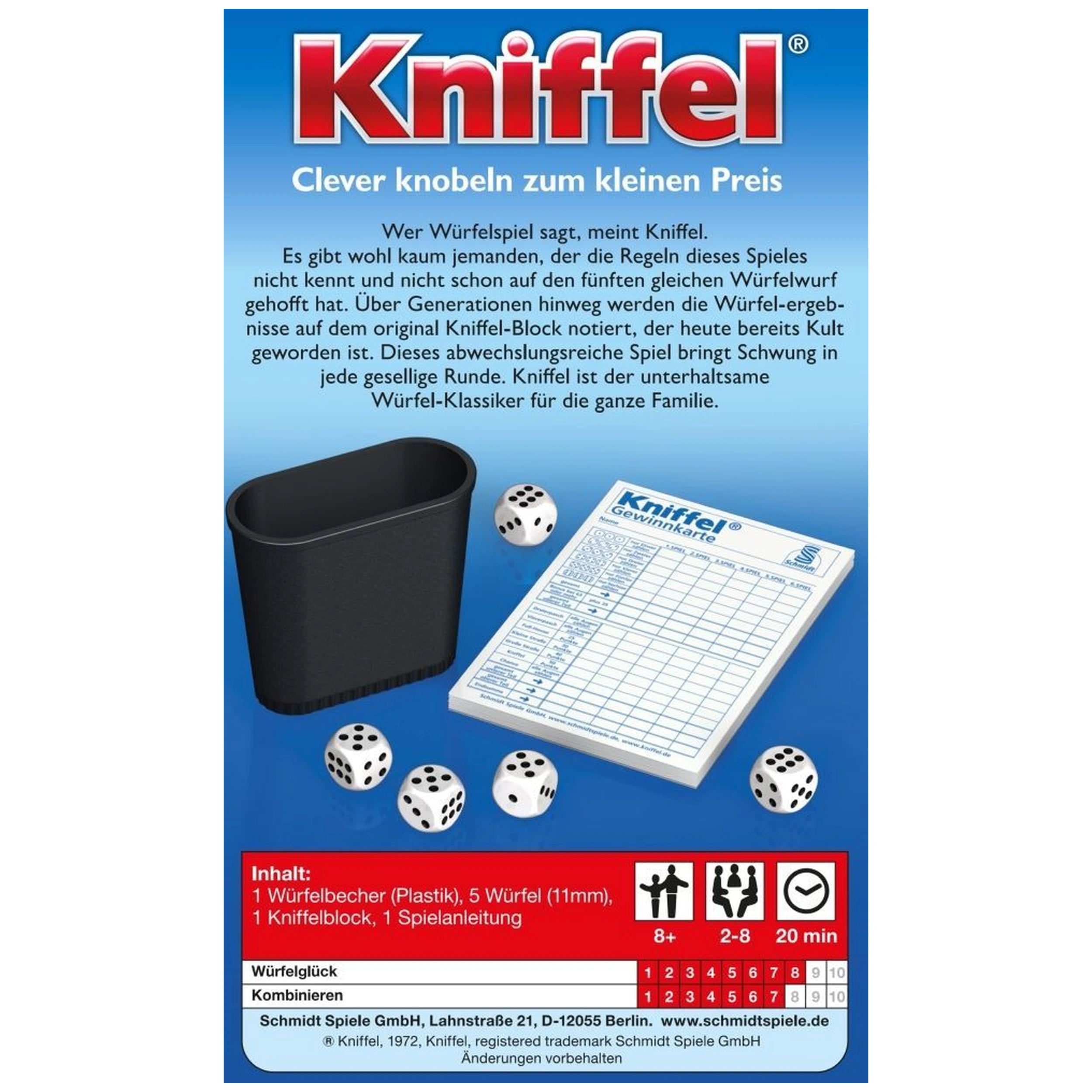 Schmidt Spiele - Kniffel - Juegos en familia