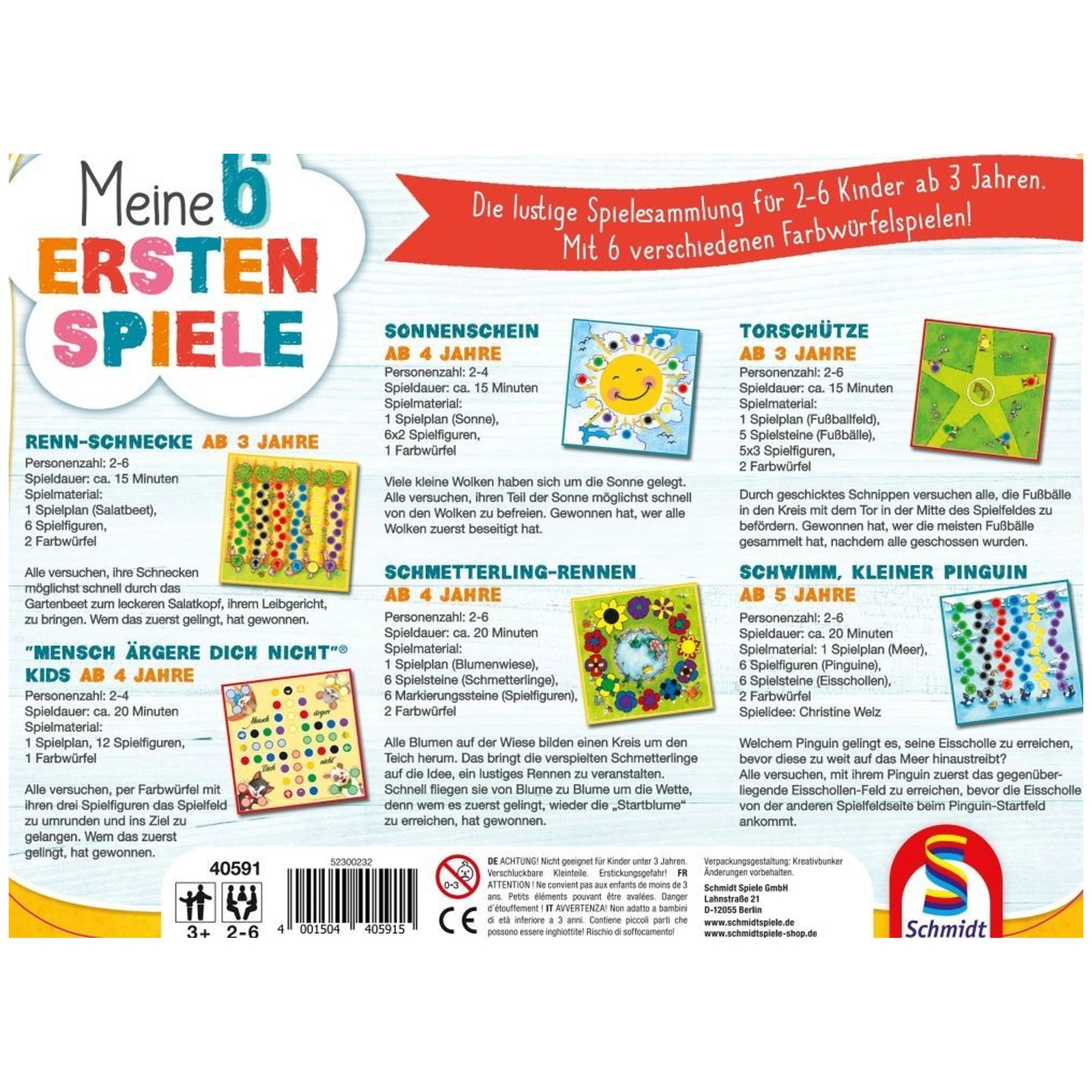 Schmidt Spiele - My 6 first games - Children's Board Games