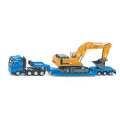 Siku - Transportador de carga pesada MAN con excavadora Liebherr - Vehículos de juego
