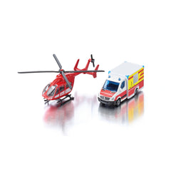 Siku - Ambulancia y helicóptero Mercedes-Benz - Vehículos de juego