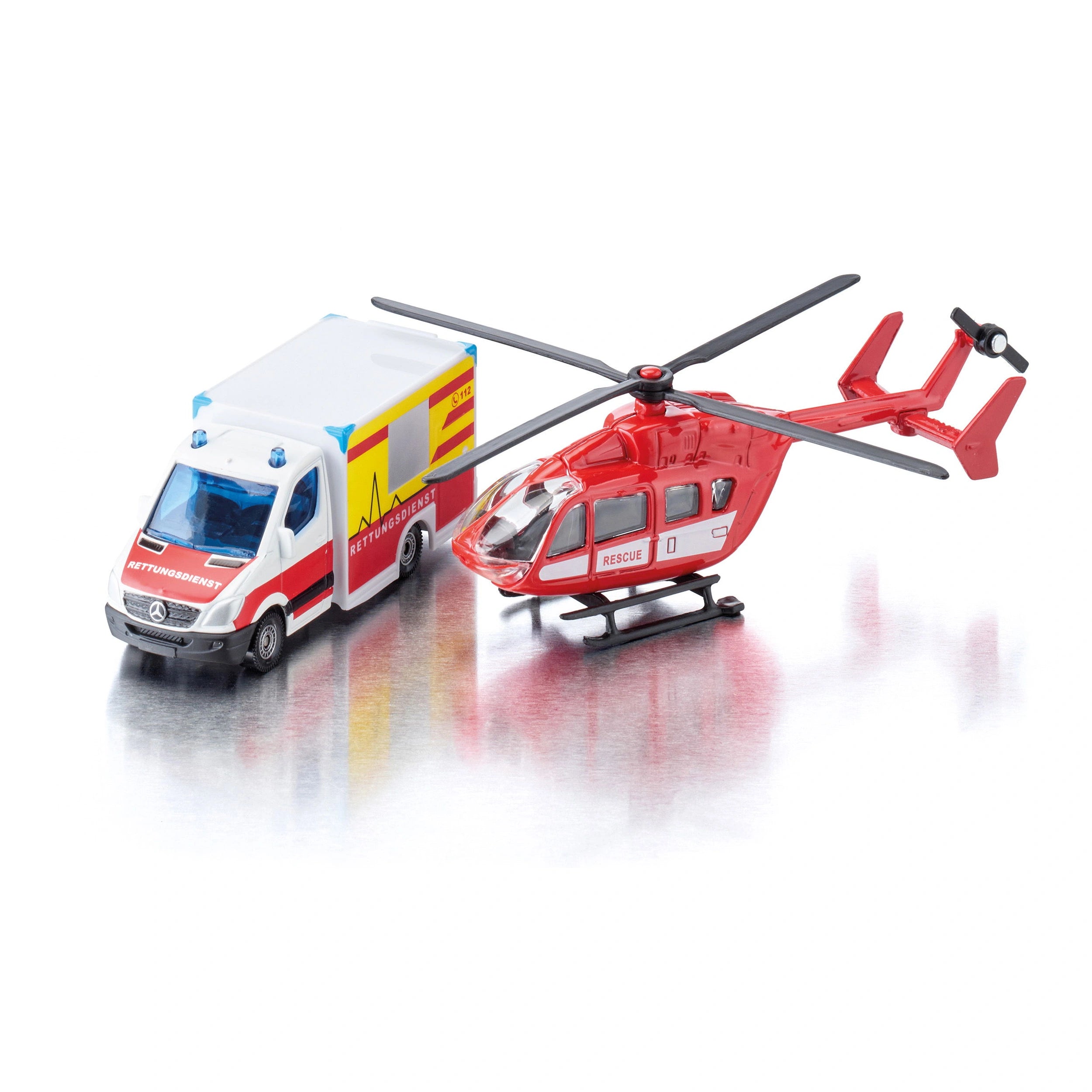 Siku - Ambulancia y helicóptero Mercedes-Benz - Vehículos de juego