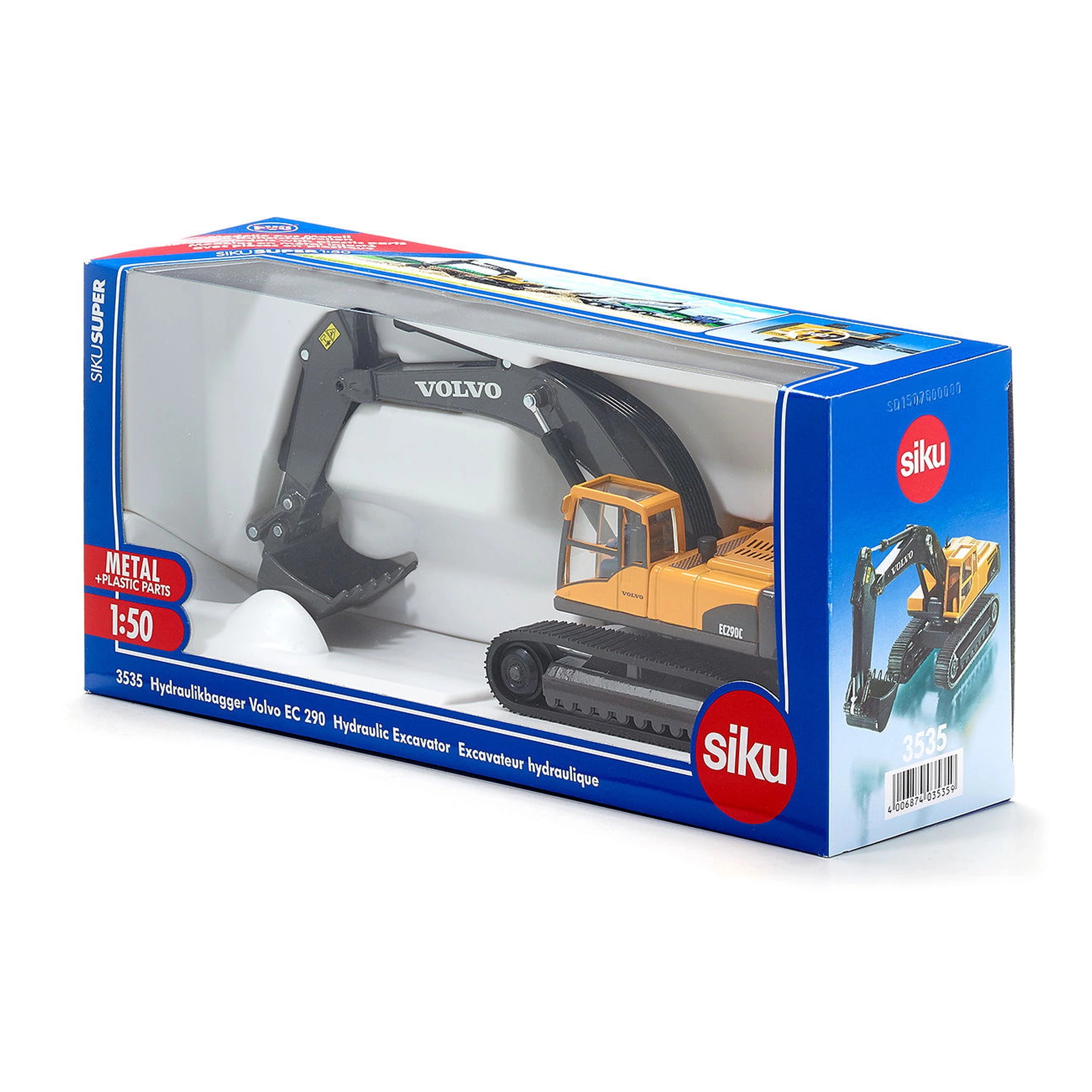 Siku - Excavadora hidráulica Volvo EC290 - Vehículos de juego