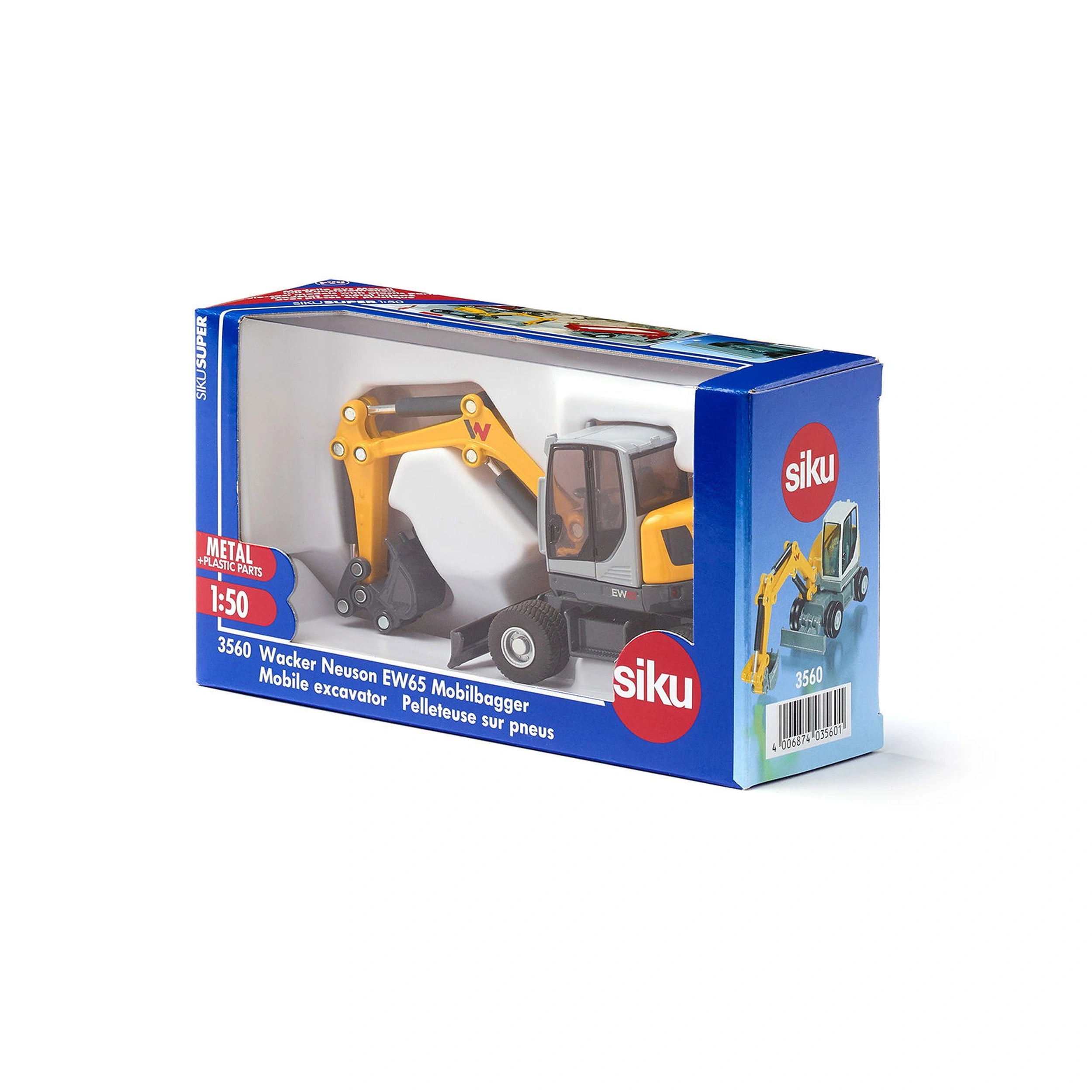 Siku - Excavadora móvil Wacker Neuson EW65 - Vehículos de juego