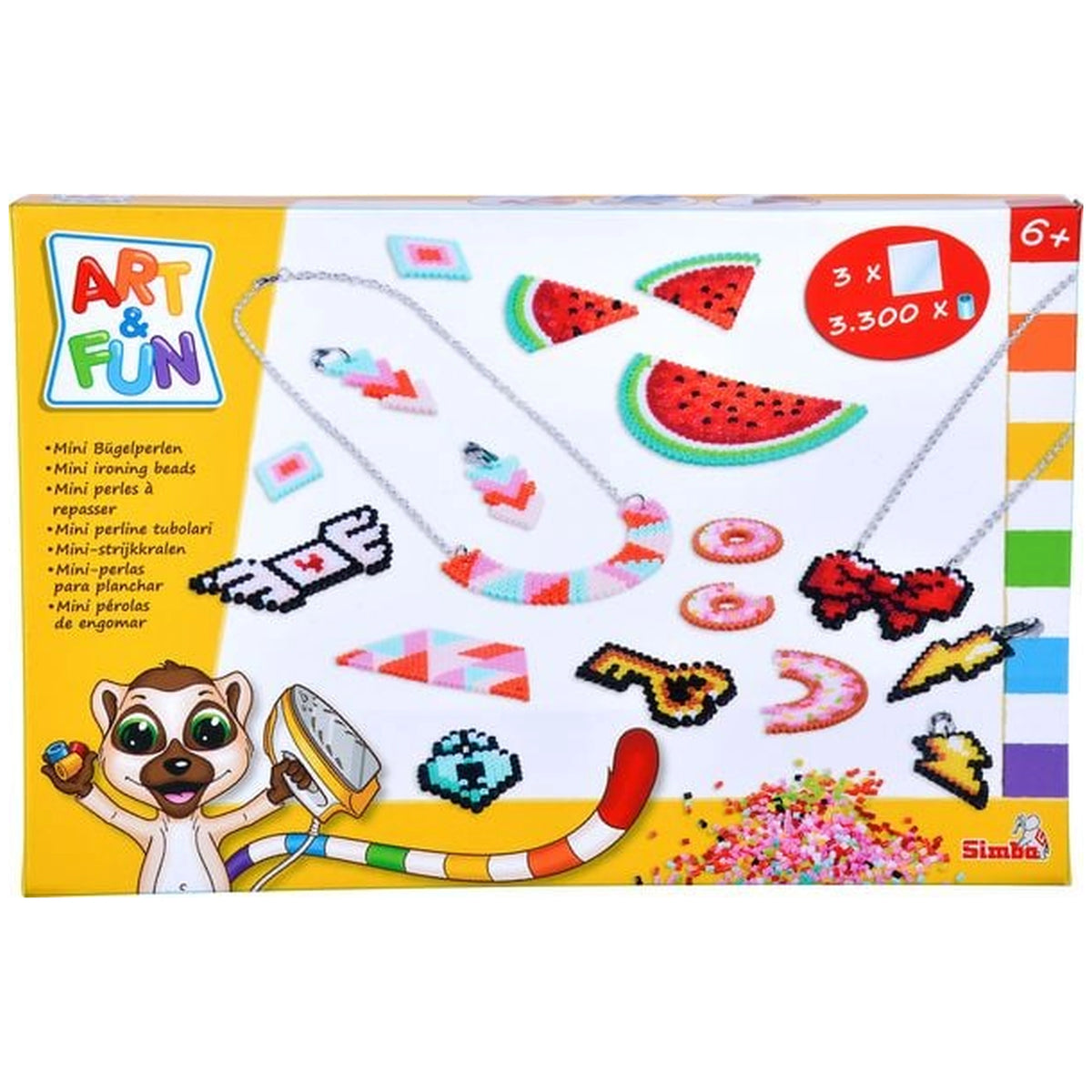 Simba - Art & Fun Mini Iron-On Beads Necklace Earring Set - Arts & Crafts
