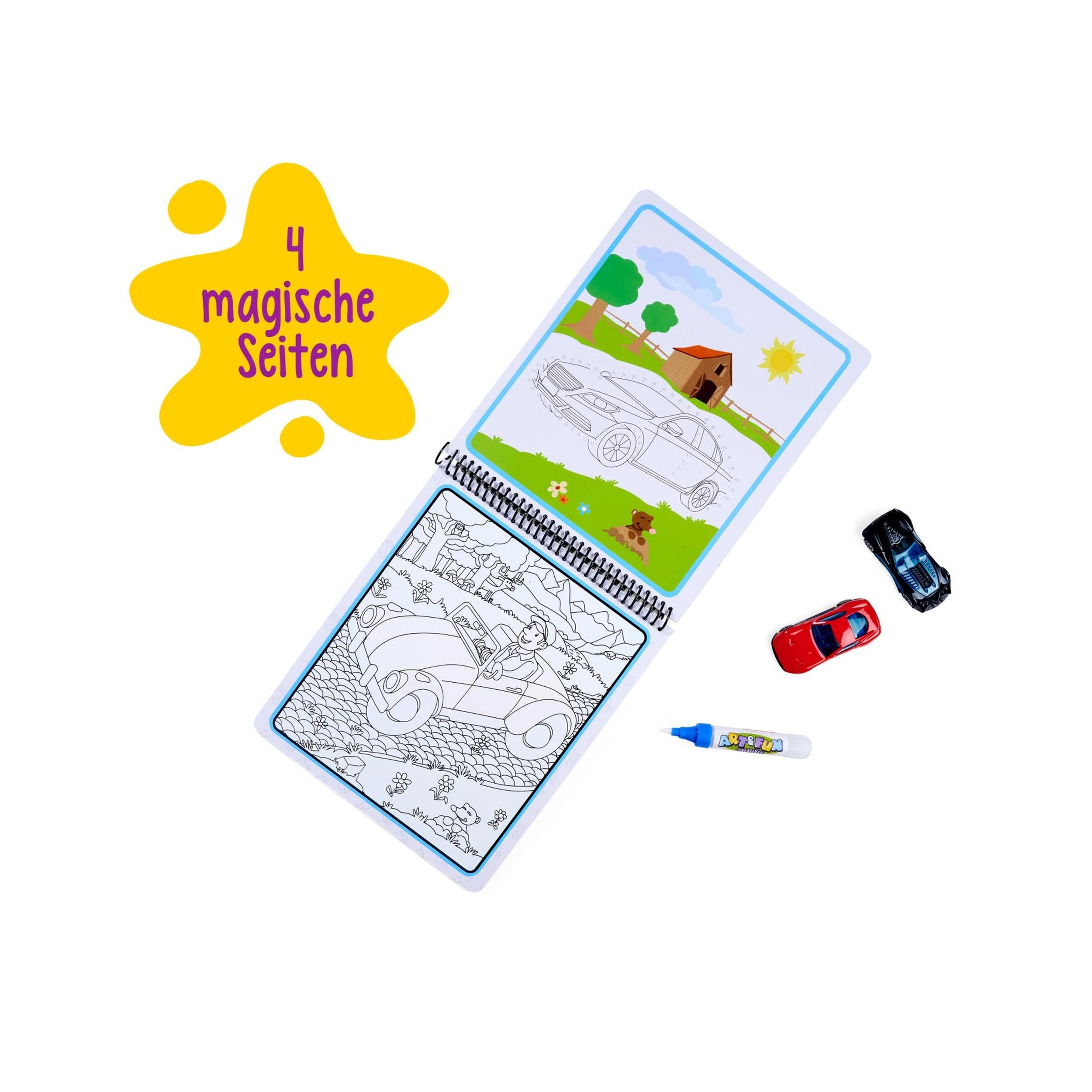Simba - Art & Fun Water Pen Book Cars - Arts & Crafts