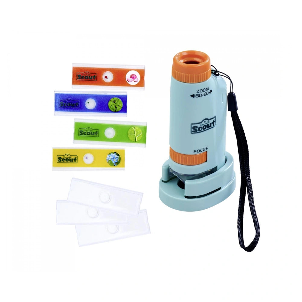 Simba - Accesorios camping - Microscopio Scout - 60x-180x - 5 Años - Aprendizaje STEM